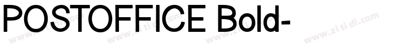 POSTOFFICE Bold字体转换